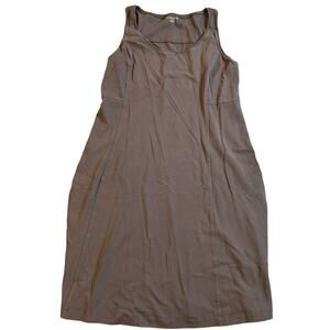 Eileen Fisher Womens Organic Cotton Gray Knit Tank Dress Sz Small Minimalist